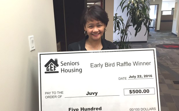 Juvy Santos Early Bird Prize Winner